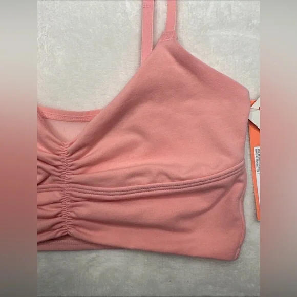 Colsie Womens Medium Pink Ruched Front Long Line Bralette Top Size XS - Picture 4 of 7